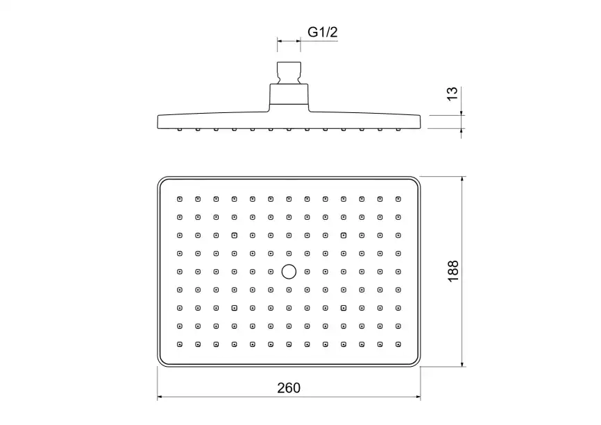 Верхний душ Aquatek  AQ2087CR, Хром фото 2