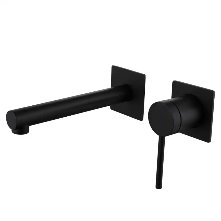 Смеситель для раковины Abber Emotion AF8812B встраиваемый, с внутренней частью, Черный матовый фото 1