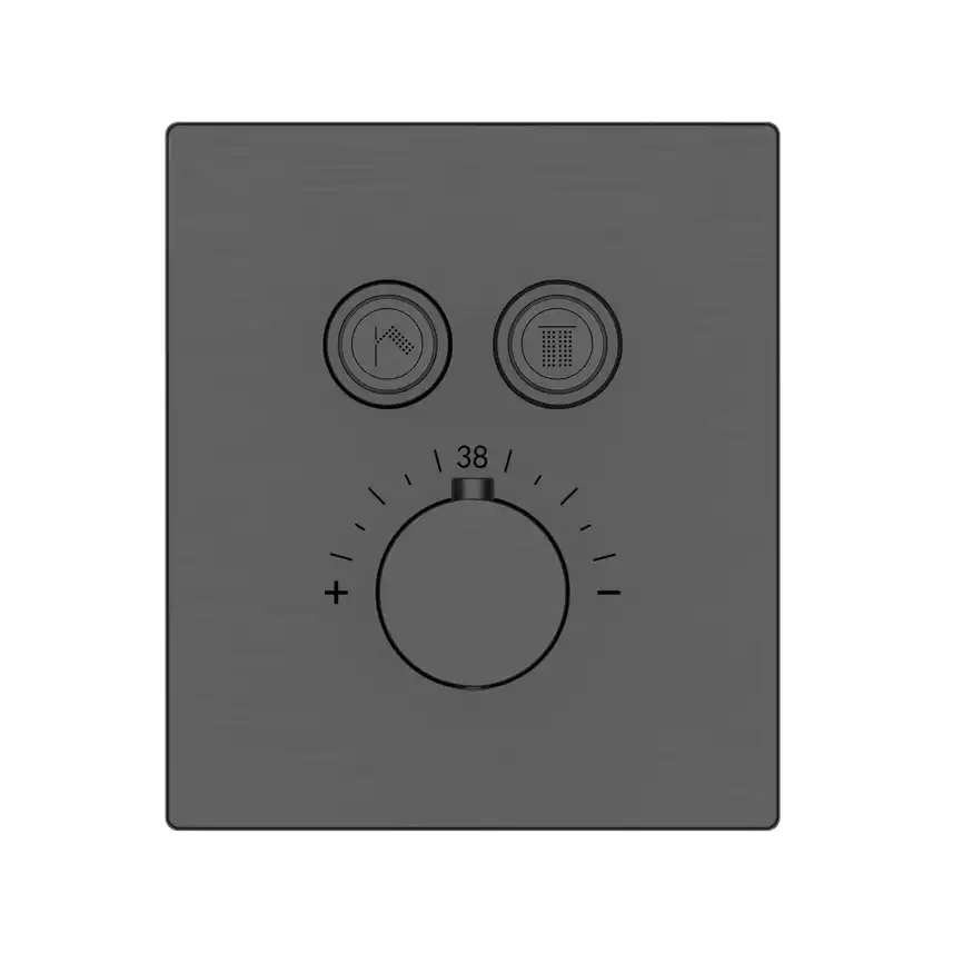 Смеситель для душа Vincea VSCV-321TGM встраиваемый  двухфункциональный, термостатический, вороненая сталь фото 5