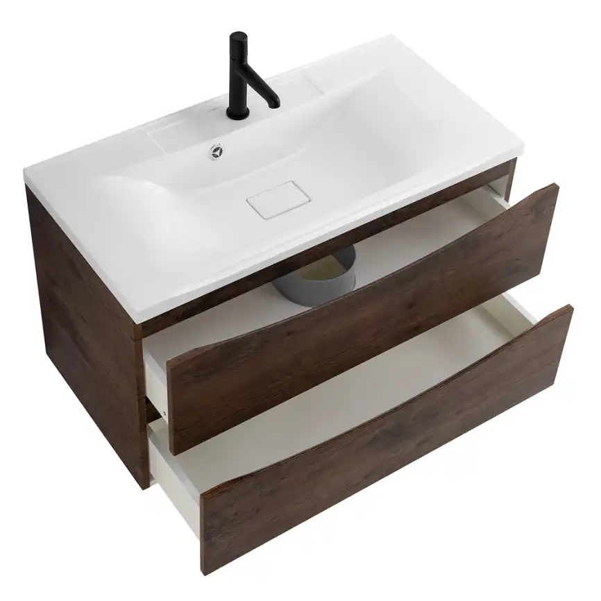 Тумба под раковину BelBagno MARINO-1000-2C-SO-RW-P подвесная Rovere Moro фото 7