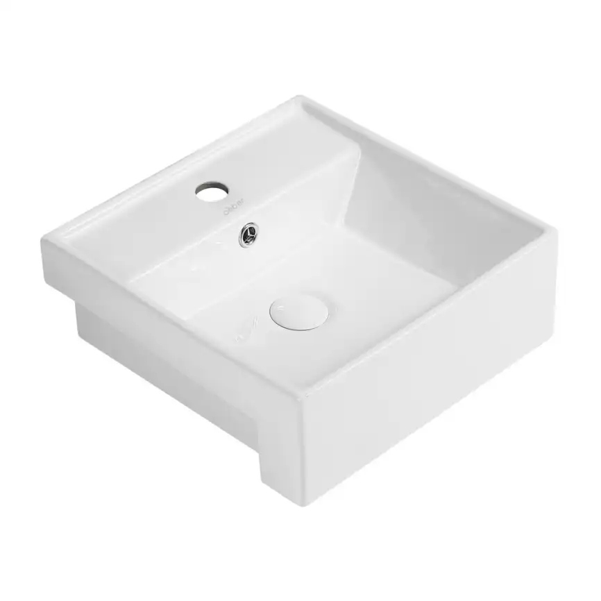 Раковина накладная ABBER RECHTECK 41,5х41,5х15 AC2208, квадратная, белая фото 1