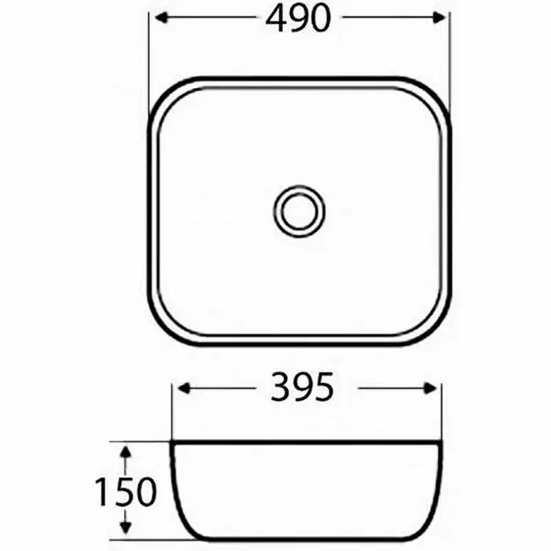 Раковина накладная Azario 490х395х150 AZ-2143, цвет Белый фото 3