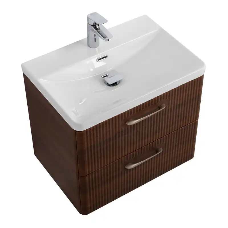 Тумба под раковину BelBagno DUE-800-2C-SO-NOCE-P подвесная Noce фото 3