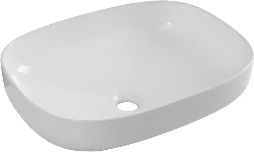 Раковина накладная Aquanet Elegant 50х38х15 326057 круглая, Белая глянцевая фото 9