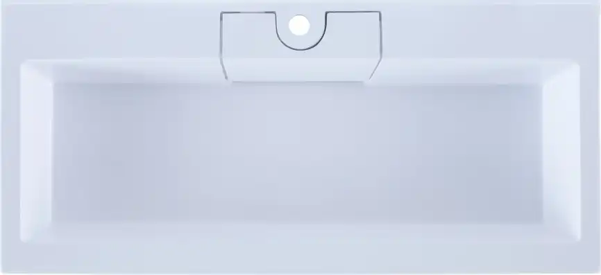 Раковина Dolomite Фортуна 100 222717 прямоугольная, Белая глянцевая фото 4