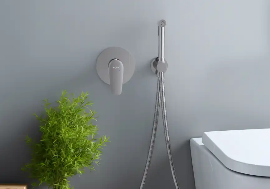 Гигиенический душ со смесителем Aquatek AQ1119CR однорычажный, Хром фото 4