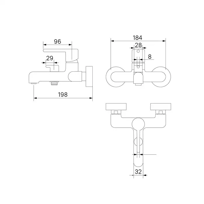 Смеситель для ванны IDDIS Aiger AIGBC00i02WA  цвет, Матовый хром фото 4