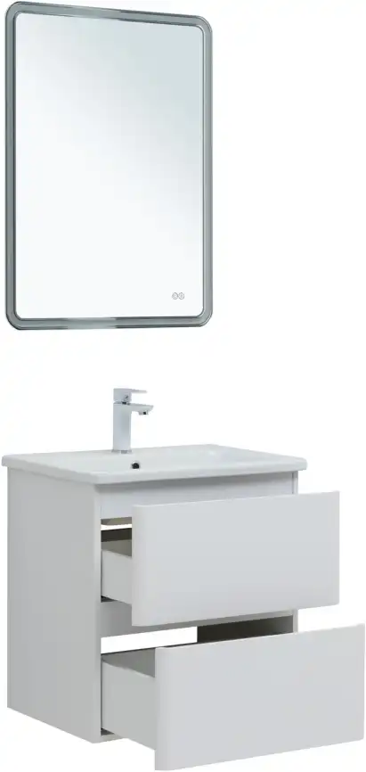 Тумба под раковину Aquanet Эмбер 60 белый матовый 330465 фото 5