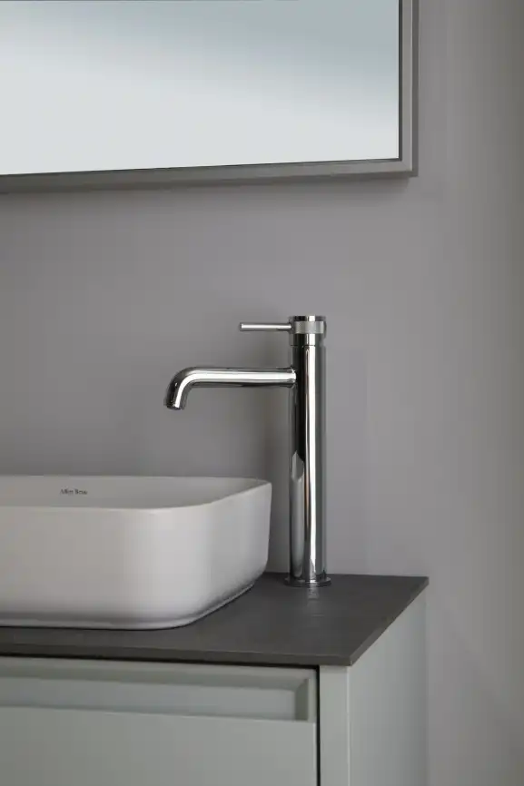 Смеситель для накладной раковины Allen Brau Priority 5.31002-00, однорычажный, высокий, Хром фото 8