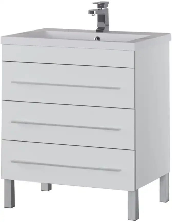 Тумба под раковину Aquanet Верона 75 белый (напольная 3 ящика) 178254 фото 5