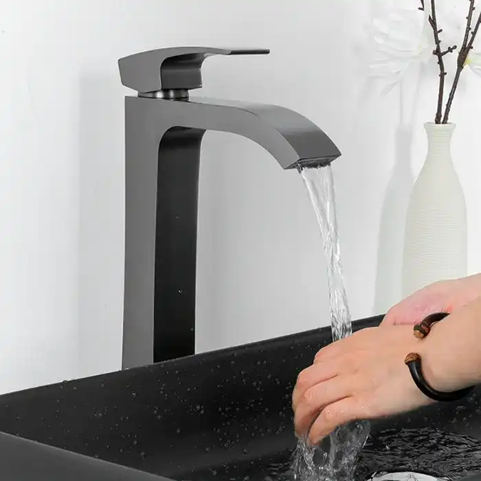 Смеситель для раковины Gappo G1007-89 высокий, Оружейная сталь фото 10