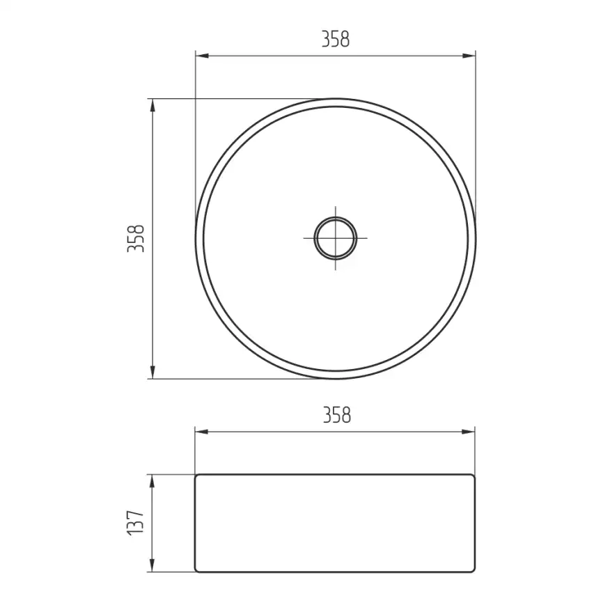 Раковина AVS Лилиан 36x36 темно-серая матовая с донным клапаном фото 6