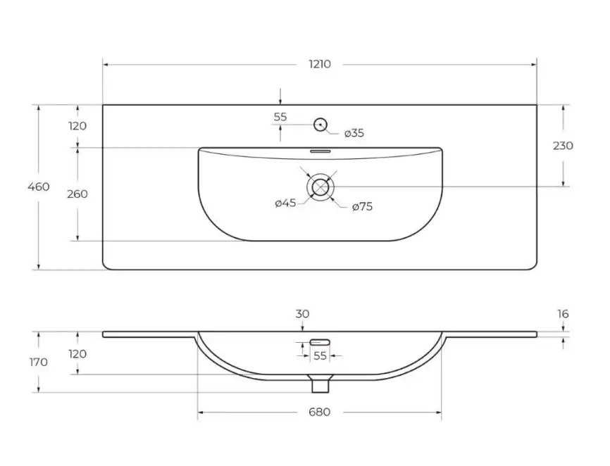 Керамическая раковина BelBagno BB-8099-120 фото 6