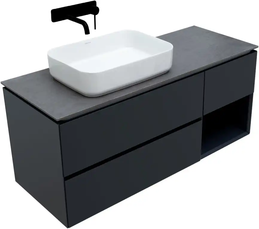 Тумба под раковину Allen Brau Infinity 120 1.21005.AM L антрацит матовый фото 9
