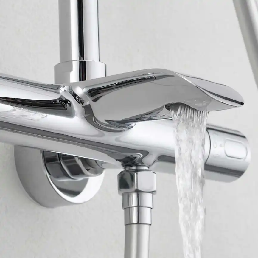 Душевая система  Vincea Esse VSFS-1E1TCH VSFS-1E1TCH  с термостатом, хром фото 3