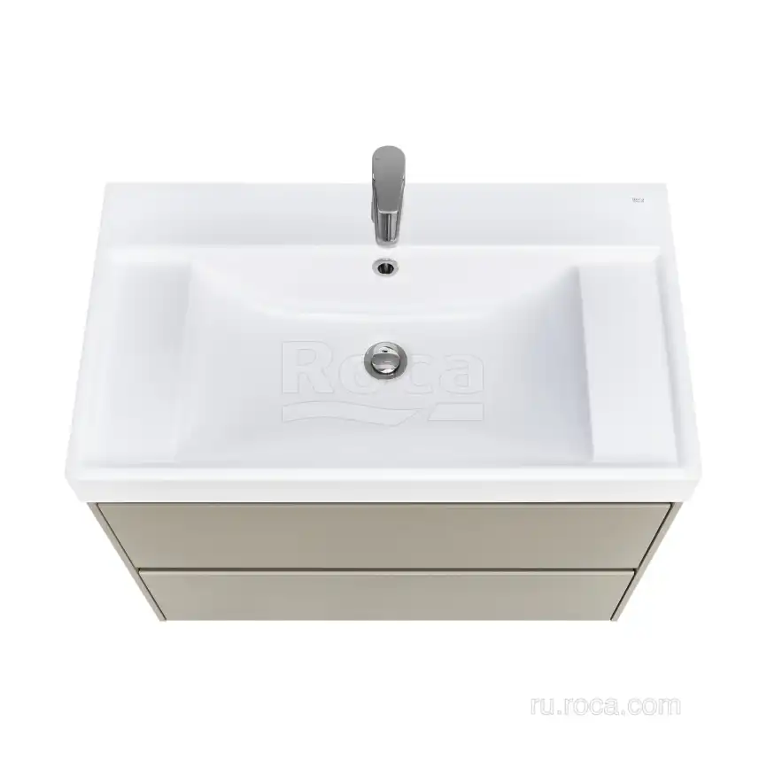 Тумбы под раковину Roca Ona 80 A857630510 подвесная, цвет, Бежево-серый матовый фото 2