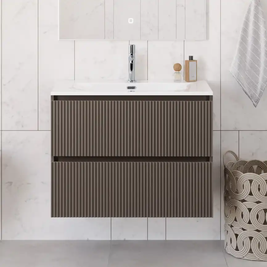 Тумба под раковину BelBagno UNO-900-2C-SO-СO подвесная, Бежевый матовый фото 11