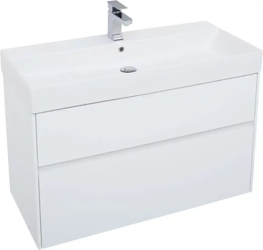 Тумба под раковину Aquanet Бруклин 100 белый 203961 фото 9