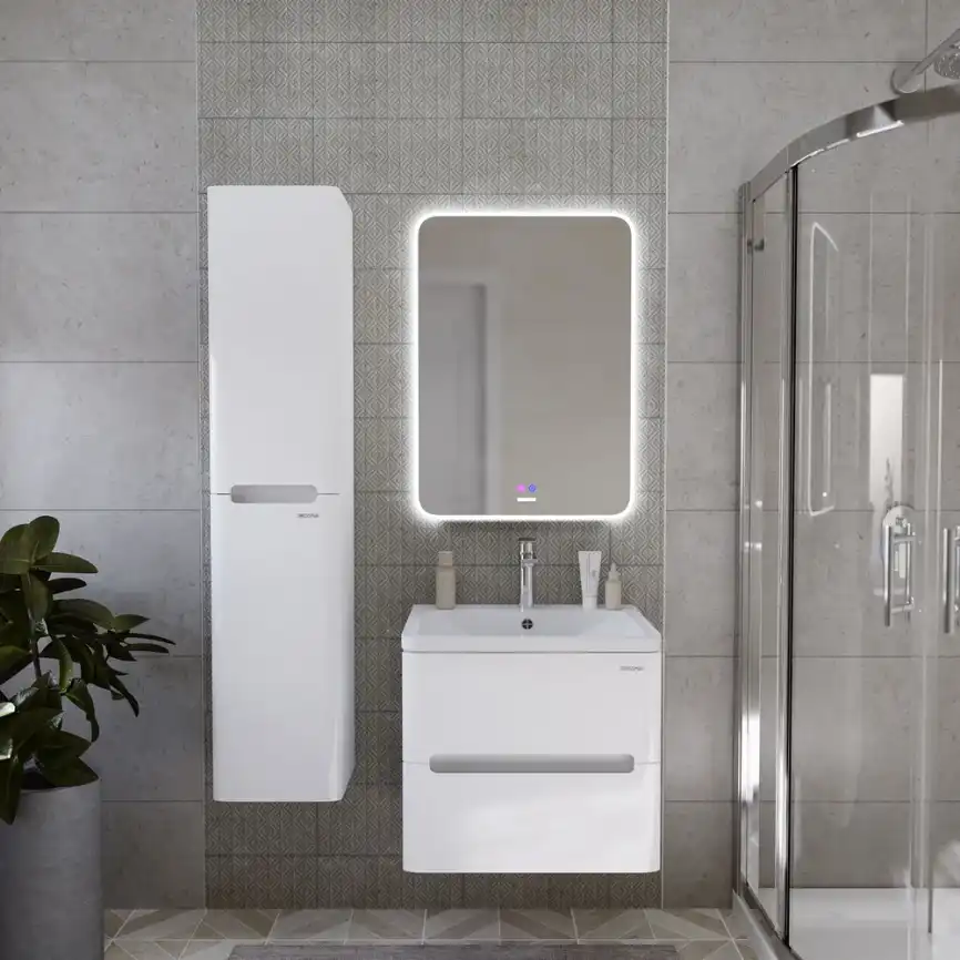 Тумба под раковину Grossman Адель-Норма 60 подвесная, белая глянцевая (106038) фото 3