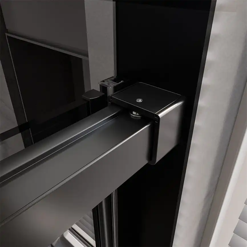 Душевой уголок  Veconi Premium Trento 150х80 PTC40-SP-15080-B-01-C4, стекло Прозрачное профиль Черный фото 3