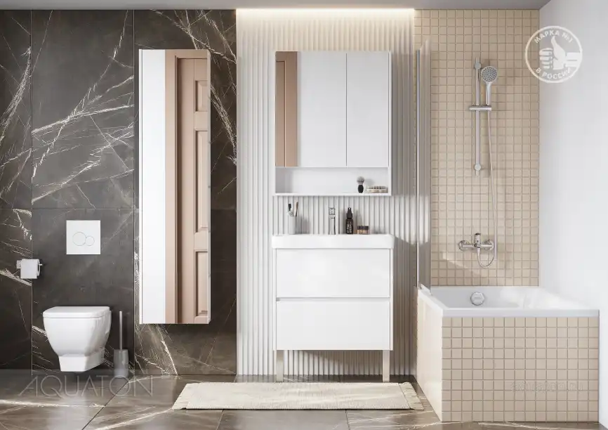 Зеркало-шкаф Aquaton Сканди 70 1A252202SD010  цвет, белый фото 6