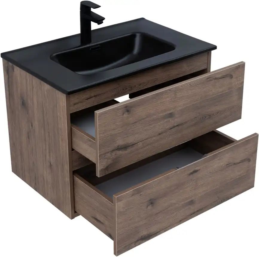 Тумба под раковину Aquanet Алвита New 70 2 ящика, дуб веллингтон табак 334185 фото 4