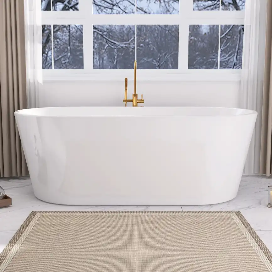 Акриловая ванна Abber 170х80 AB9209, отдельностоящая, Белая глянцевая фото 7