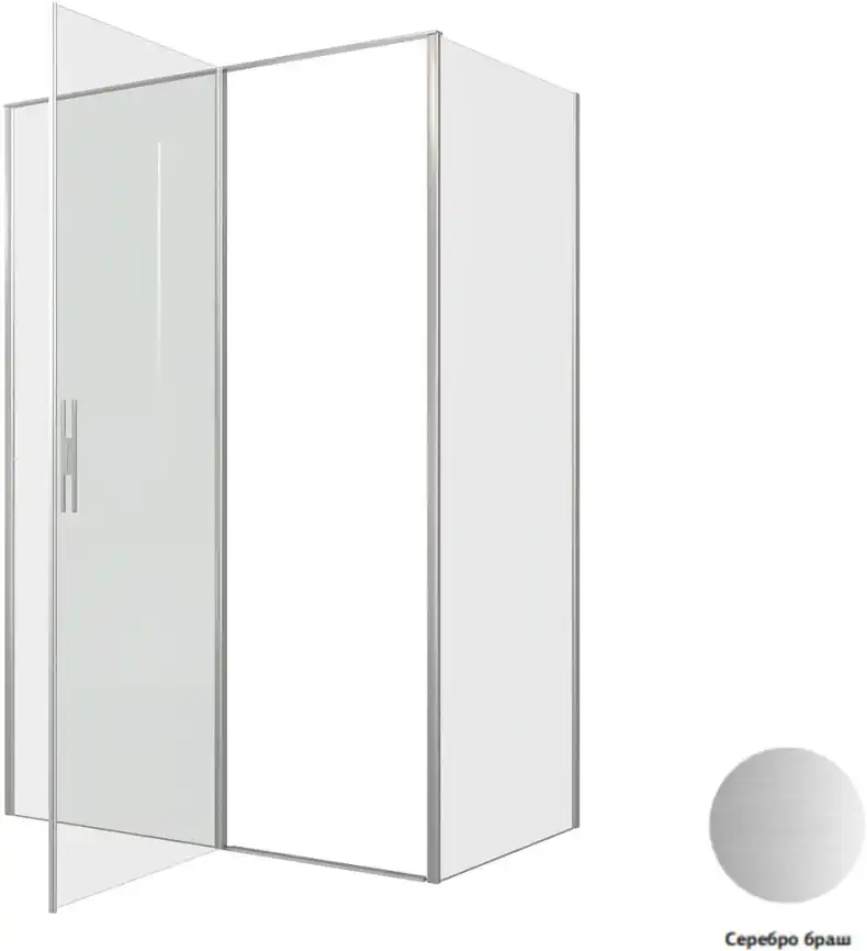 Душевой уголок Allen Brau Priority 140x80 3.31035.BA + 3.31041.BA серебро браш фото 5