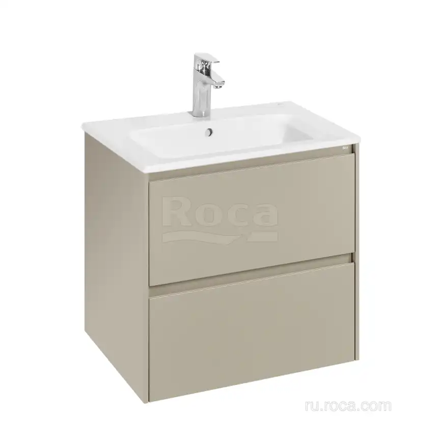 Тумбы под раковину Roca Ona 60 A857613510 подвесная, цвет, Бежево-серый матовый фото 5