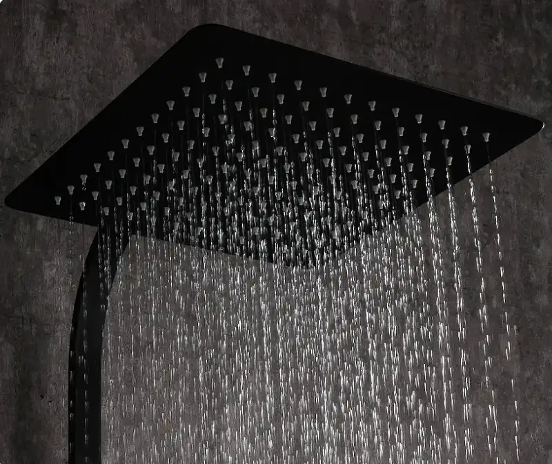 Душевая система Gappo G2407-6 с поворотным изливом, Черный матовый фото 9