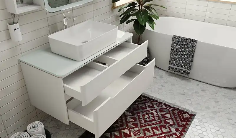 Тумба под раковину Jorno BOSKO 100 Bos.01.100/P/W Белая фото 6