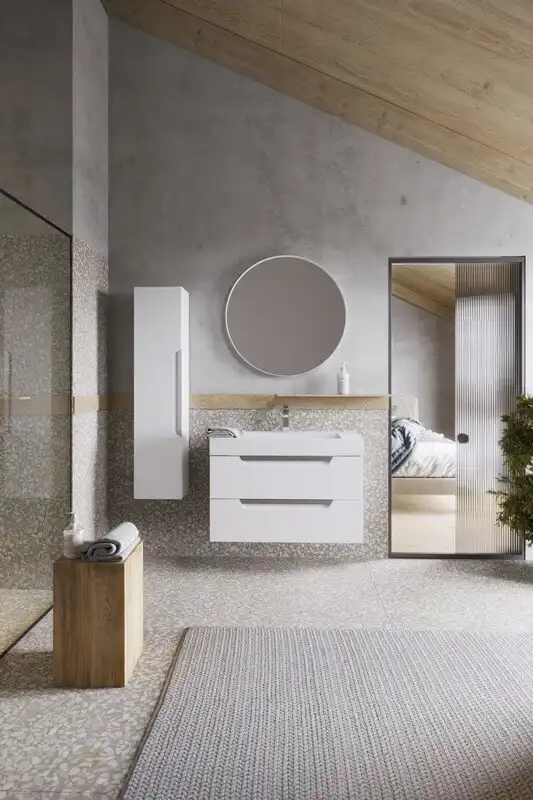 Тумба с раковиной подвесная Aqwella 5 Stars Cube 90 см, CUB0109W, цвет Белый фото 3