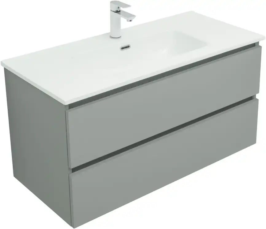 Тумба под раковину Aquanet Вега 2.0 100 мисти грин, подвесная, 337957 фото 12