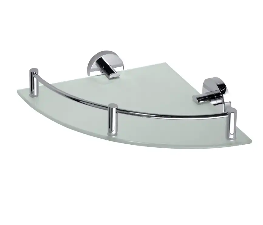 Полочка стеклянная угловая 25,5 см BEMETA OMEGA хром 104202162 фото 1