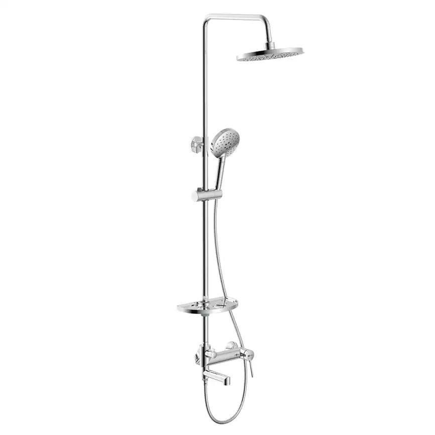 Душевая система Lemark Minima LM3862C для ванны с изливом, верхний и ручной душ, Хром фото 1