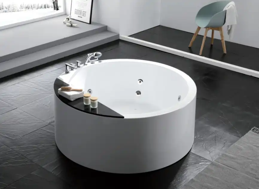 Акриловая ванна Gemy G9230 K 150х150 с гидромассажем, круглая фото 2