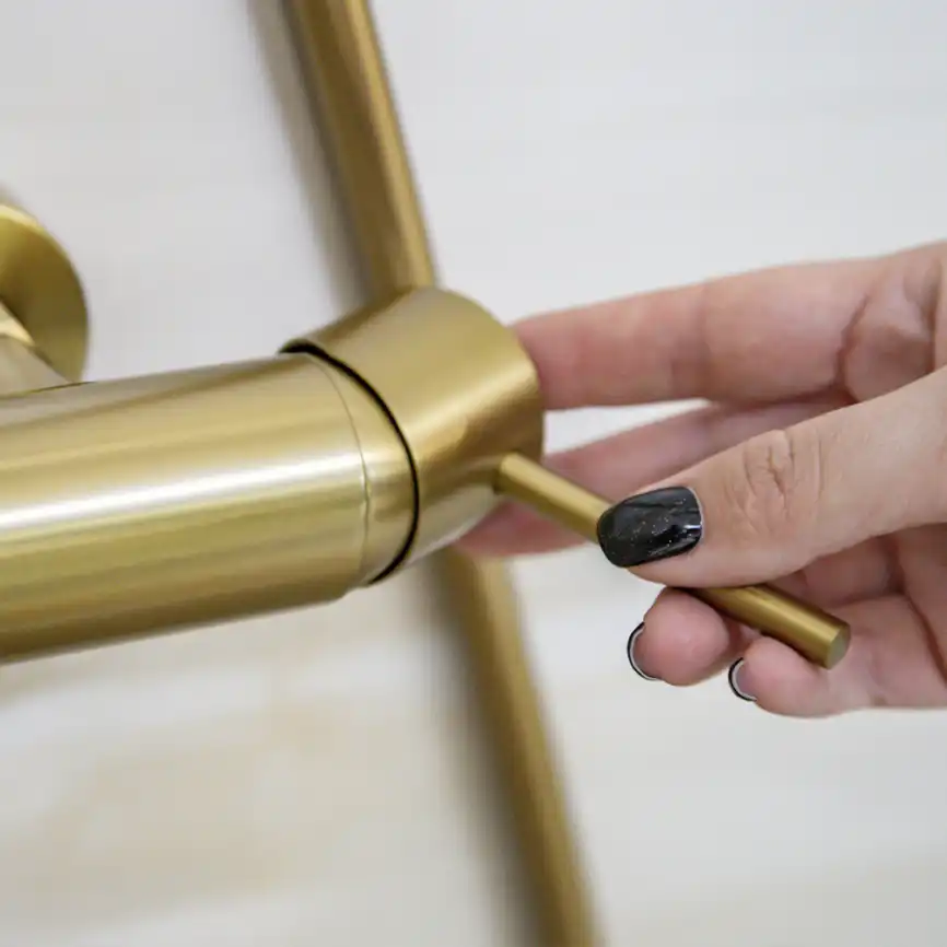 Душевая система AVS Slimmer 811-122-BG, брашированное золото фото 12