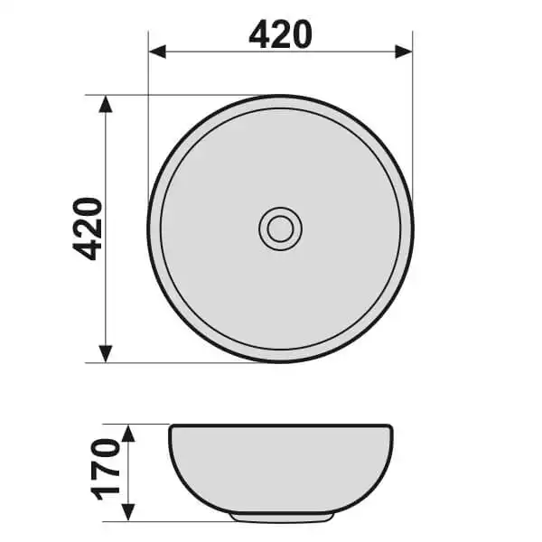 Раковина AVS Кэтрин 42х42 белый фото 2