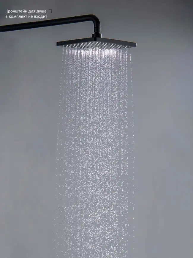 Верхний душ Aquatek  AQ2087MB, Черный матовый фото 6