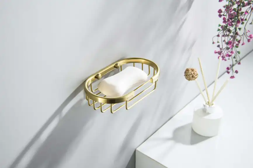 Мыльница для ванной Aquatek AQ4956BG, Золото матовое фото 4