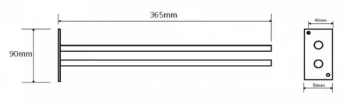 Полотенцедержатель неподвижный 5 см BEMETA OMEGA хром 104704142 фото 2