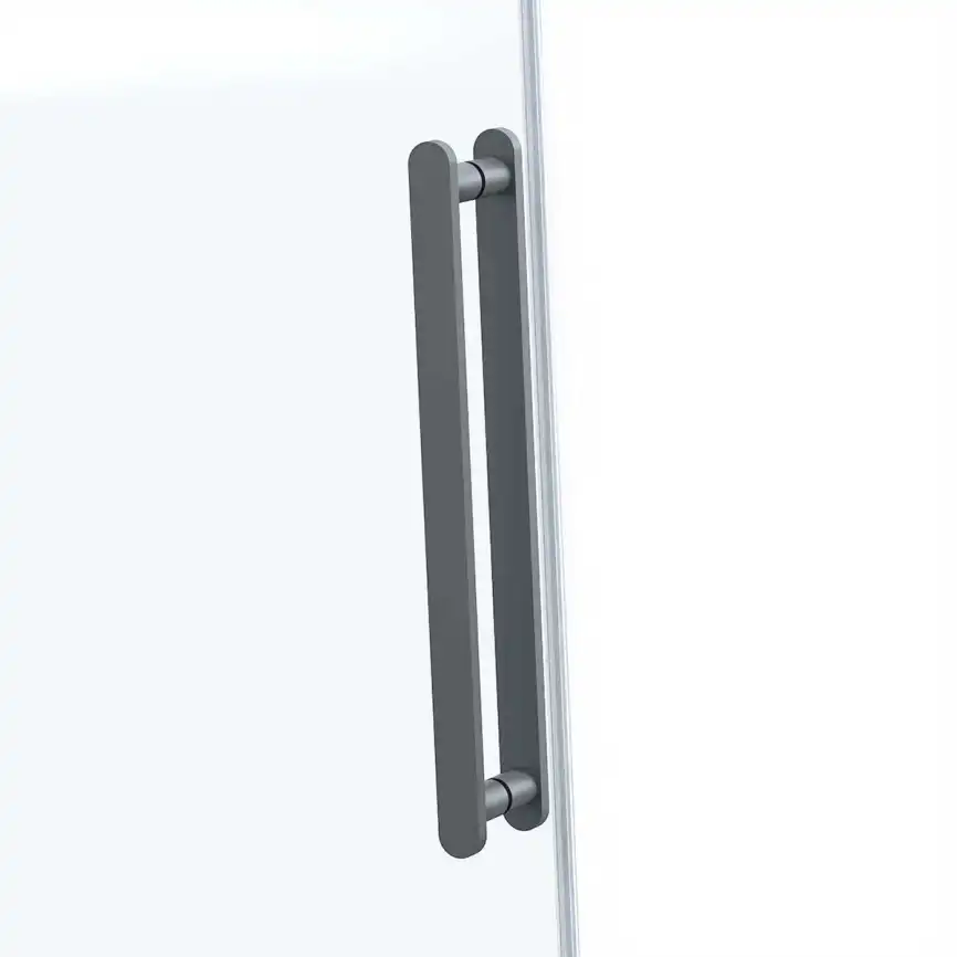 Душевой уголок Vincea Como Soft 110х90 VSR-1CS9011CLGM, дверь раздвижная, профиль вороненая сталь, стекло прозрачное фото 5