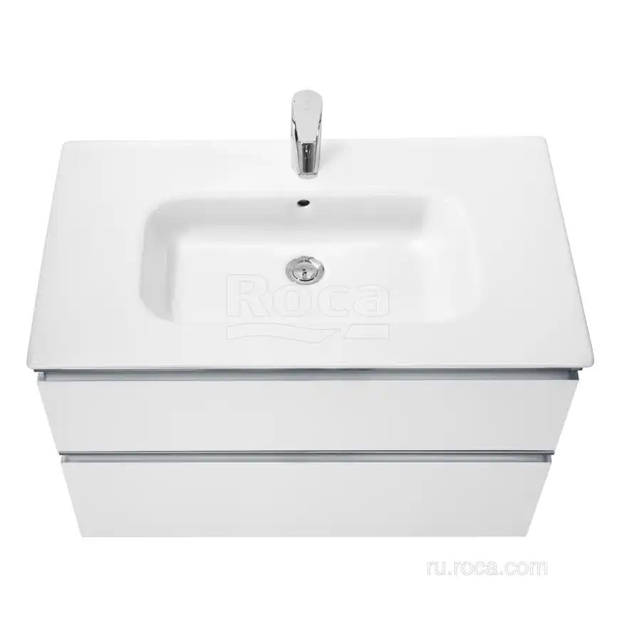 Тумбы под раковину Roca The Gap 80 A857399806 подвесная, цвет, Белый глянец фото 2