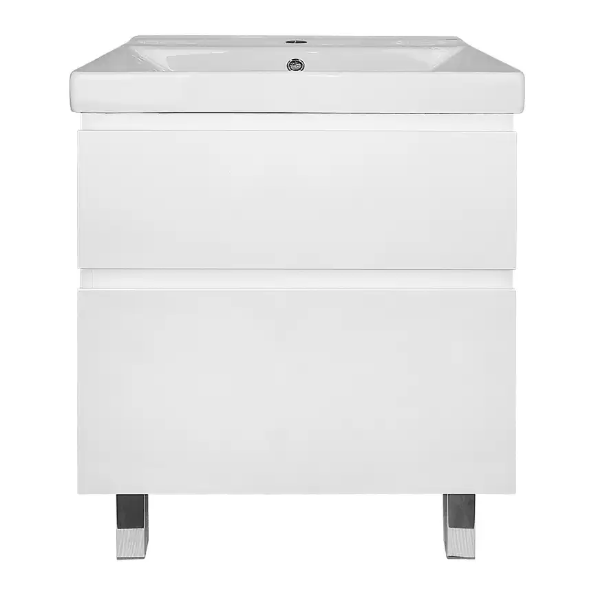 Тумба с раковиной Azario Мила 60 CS00091364, напольная, Белая матовая фото 1