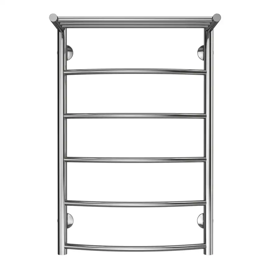 Полотенцесушитель водяной Azario VERONA 50х80 AZ04158P П5 с полкой, нижнее подключение 1/2