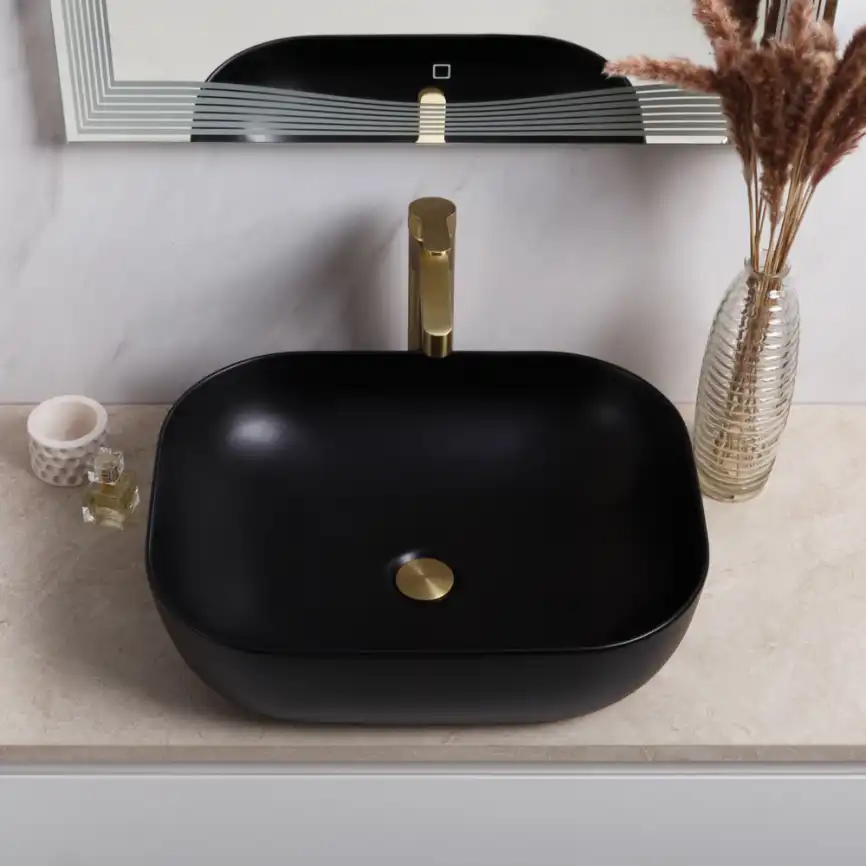 Раковина накладная BelBagno 500х400х140 BB1302-H301, цвет Черный фото 2