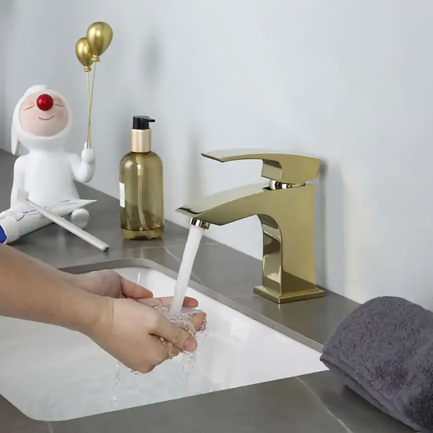 Смеситель для раковины Gappo G1007-13, Золото глянцевое фото 10