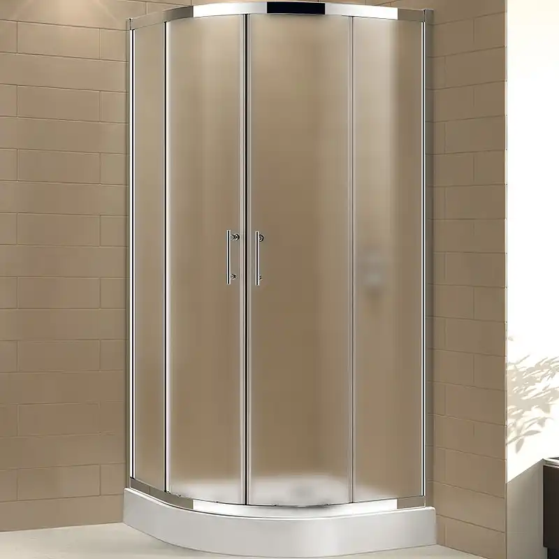 Душевой уголок CEZARES ECO-O-R-2-90-P-Cr стекло Матовое рифленая, профиль Хром фото 1