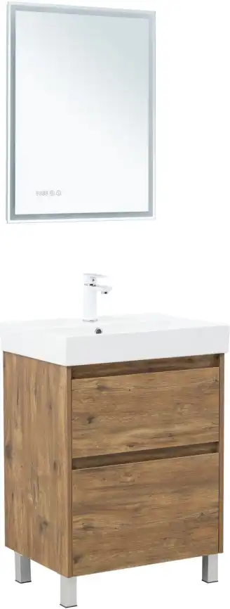 Тумба под раковину Aquanet Nova Lite 2.0 60 напольная, дуб рустикальный, 346343 фото 11