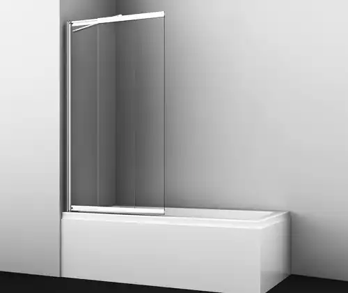 Шторка для ванны WasserKRAFT Main 41S 100 см, 41S02-100 Fixed, профиль Хром, стекло Прозрачное фото 1